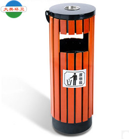 雙桶鋼木垃圾桶