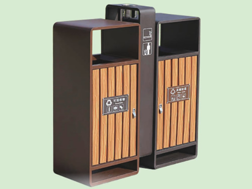 石家莊鋼木垃圾桶定制 石家莊鋼木垃圾桶定制